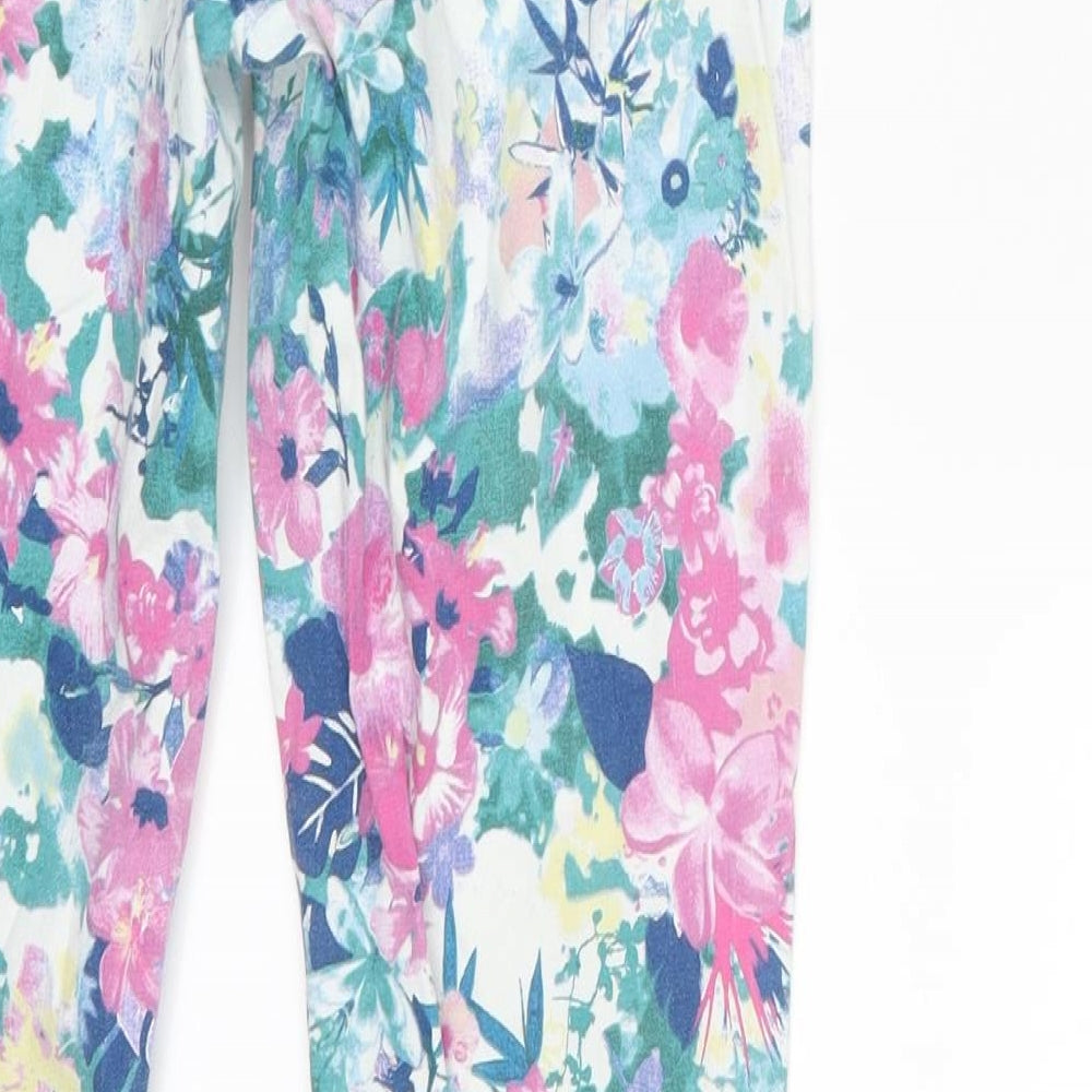 Preworn Womens Multicoloured Floral Denim Skinny Jeans Size 8 L28 in