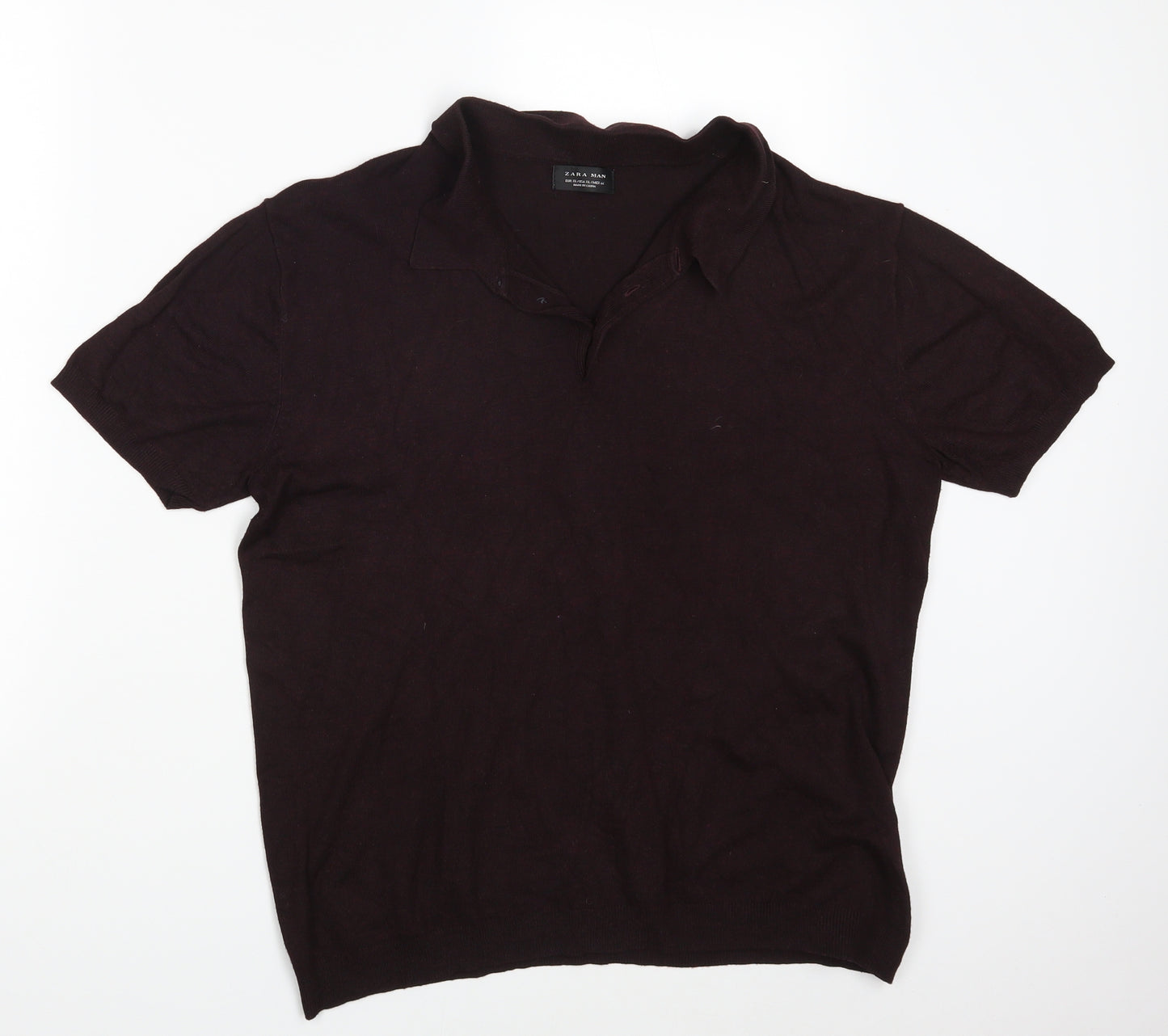 Zara Mens Purple    Polo Size XL