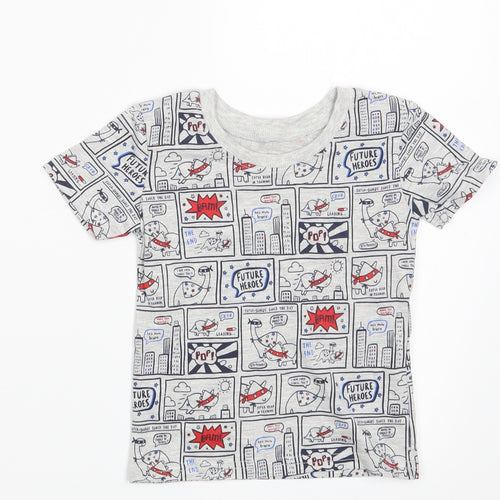 George Boys Grey   Basic T-Shirt Size 9-12 Months
