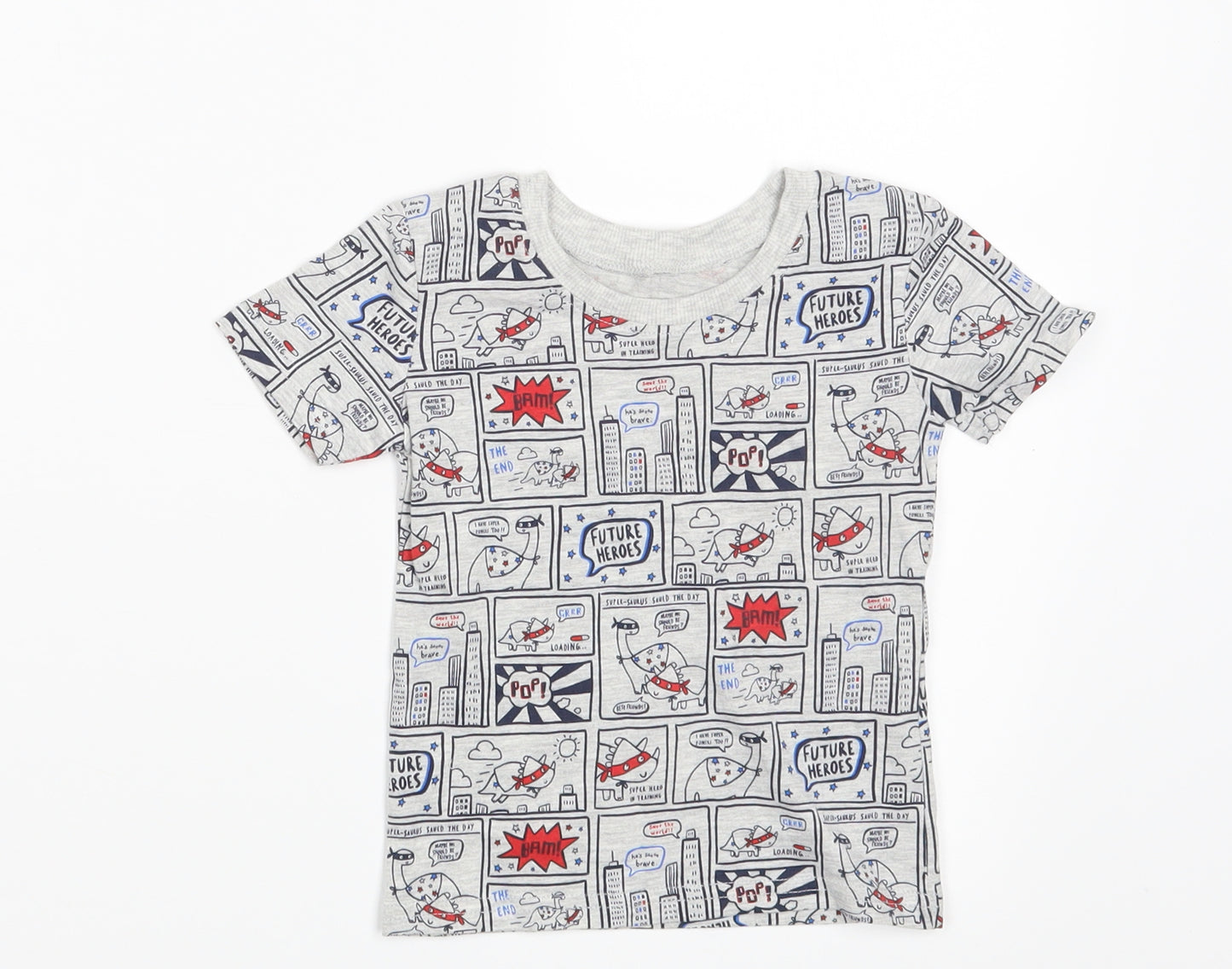 George Boys Grey   Basic T-Shirt Size 9-12 Months