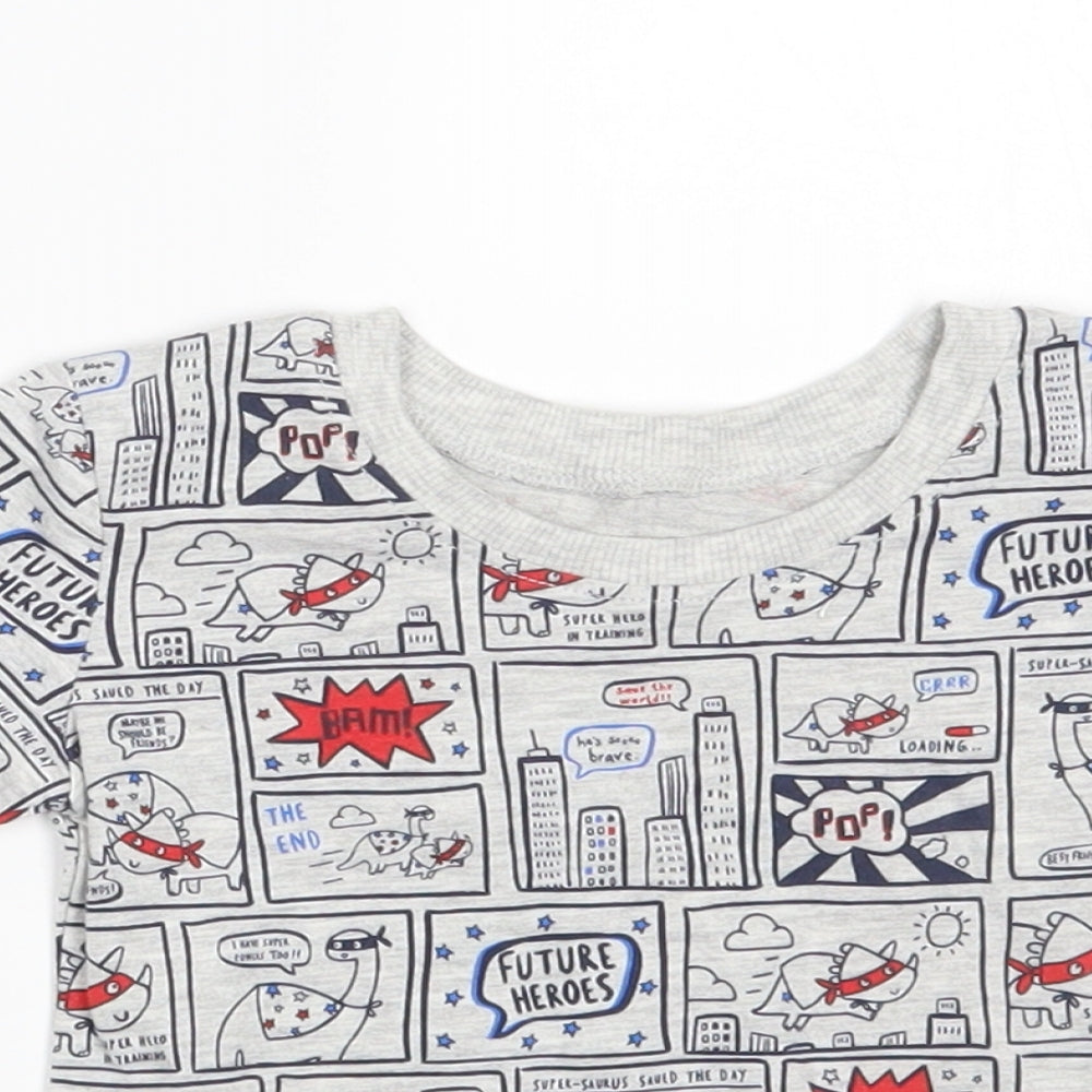 George Boys Grey   Basic T-Shirt Size 9-12 Months