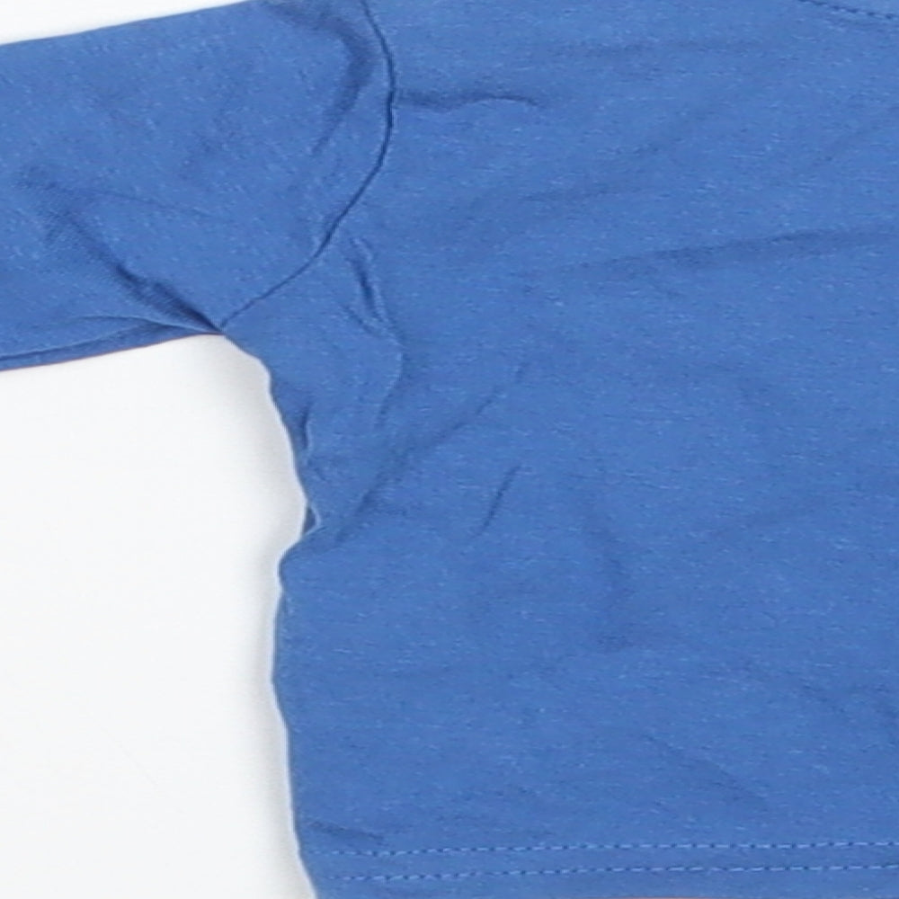 Primark Boys Blue Animal Print  Basic T-Shirt Size 0-3 Months  - Dinomite!