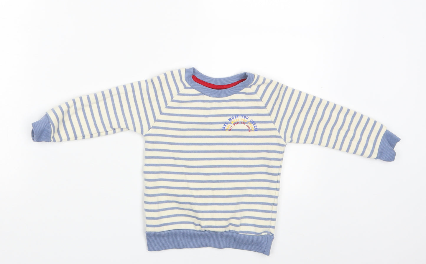 Primark Baby White Striped  Pullover Jumper Size 12-18 Months