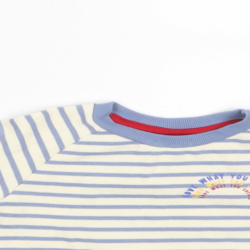 Primark Baby White Striped  Pullover Jumper Size 12-18 Months