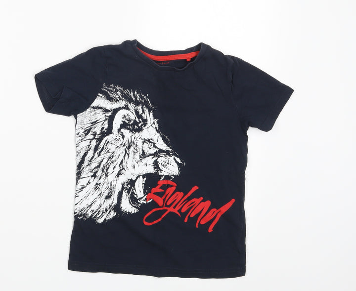 TU Boys Blue   Basic T-Shirt Size 7 Years  - England