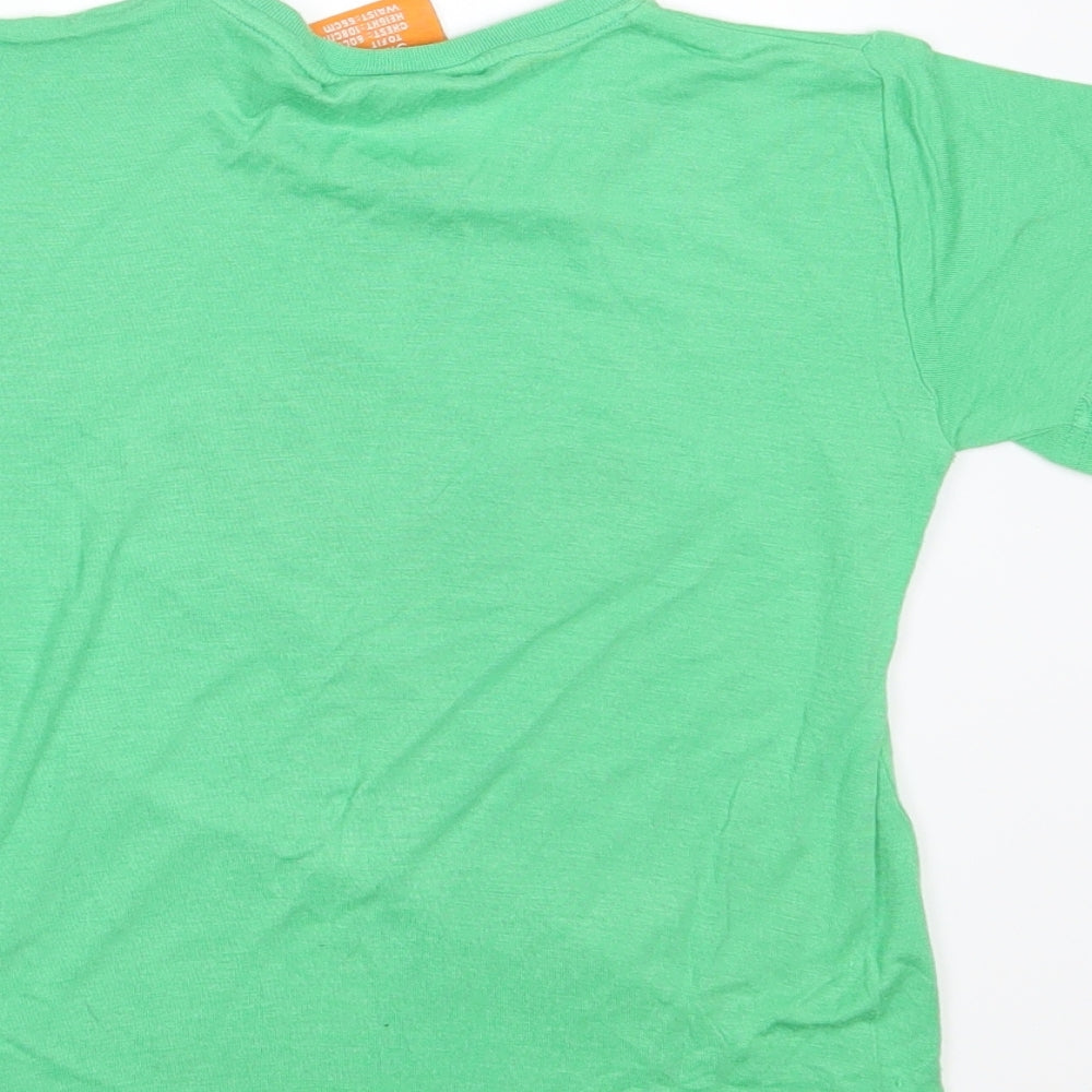 Structure Boys Green  Rayon Basic T-Shirt Size 4 Years