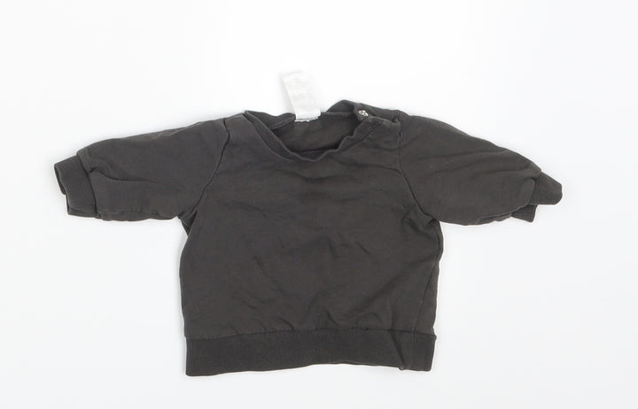H&M Baby Brown Basic T-Shirt Size 0-3 Months - Size 1-2 m