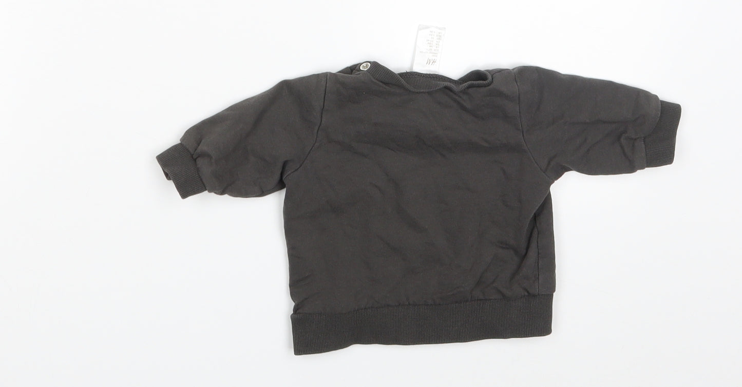 H&M Baby Brown   Basic T-Shirt Size 0-3 Months  - Size 1-2 m