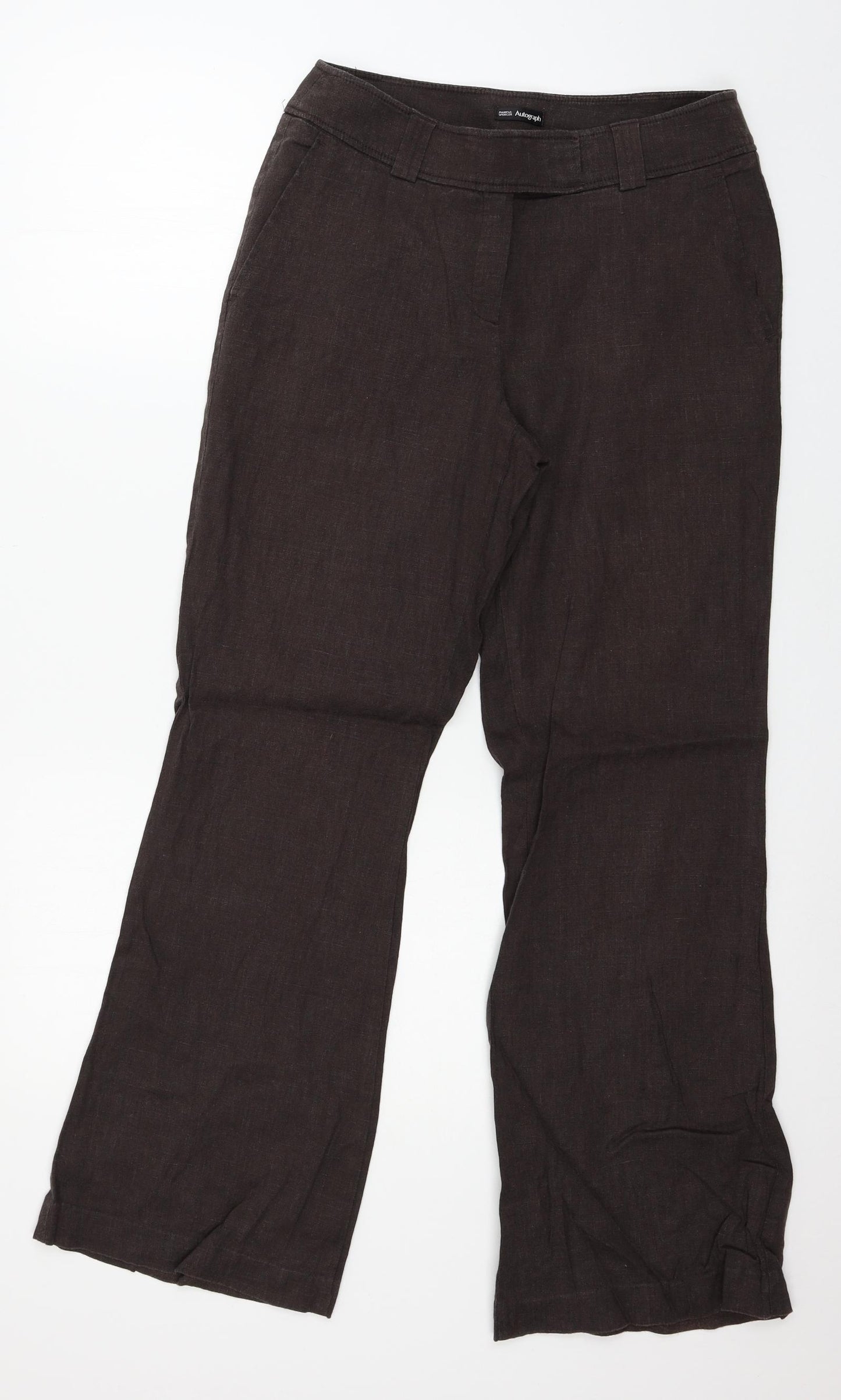 Marks and Spencer Womens Brown   Trousers  Size 10 L28 in