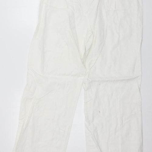 Marks and Spencer Womens White   Trousers  Size 18 L31 in