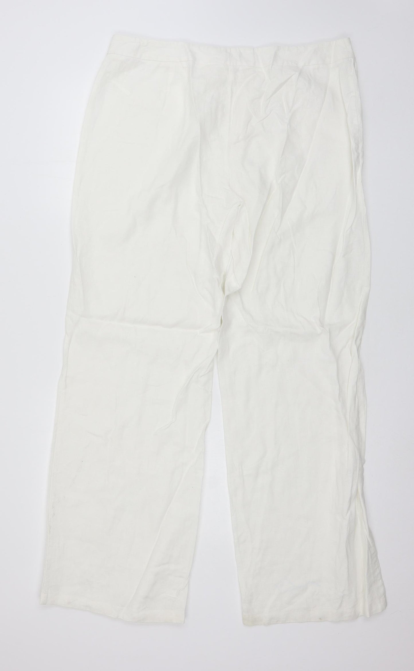 Marks and Spencer Womens White   Trousers  Size 18 L31 in