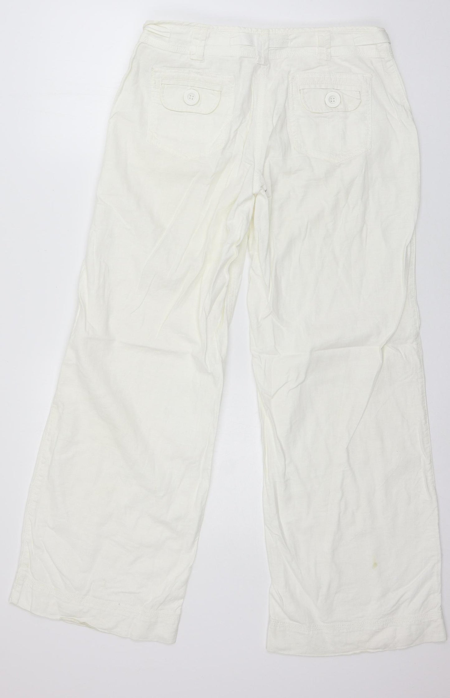 NEXT Womens White   Trousers  Size 12 L29 in