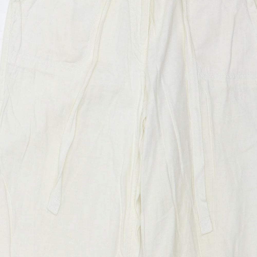 NEXT Womens White   Trousers  Size 12 L29 in