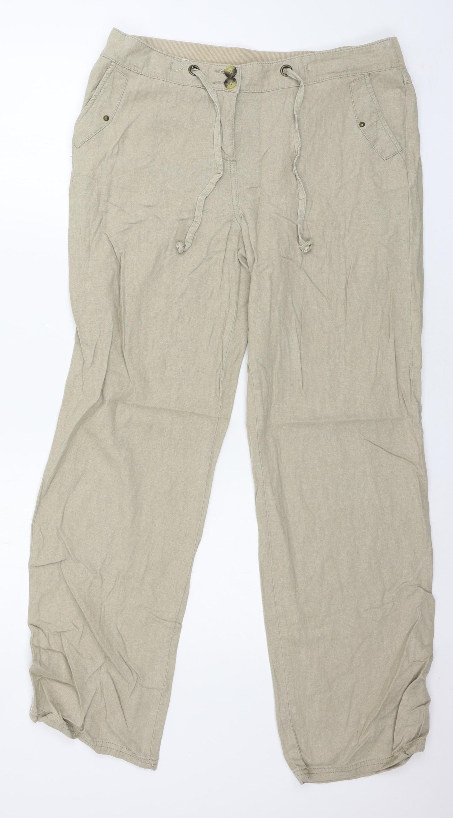 George Womens Brown   Trousers  Size 14 L30 in