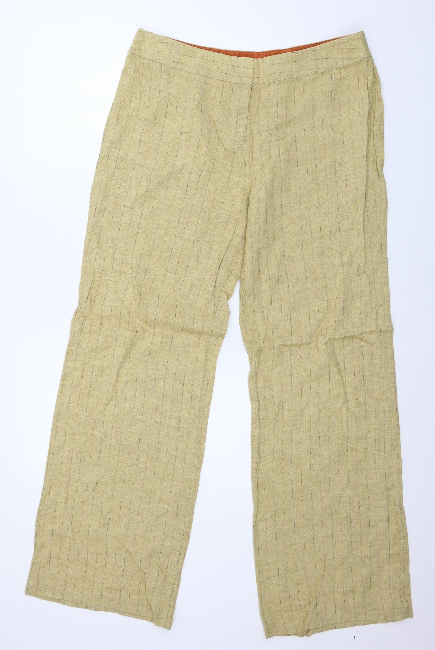Phase Eight Womens Beige Striped  Trousers  Size 16 L31 in