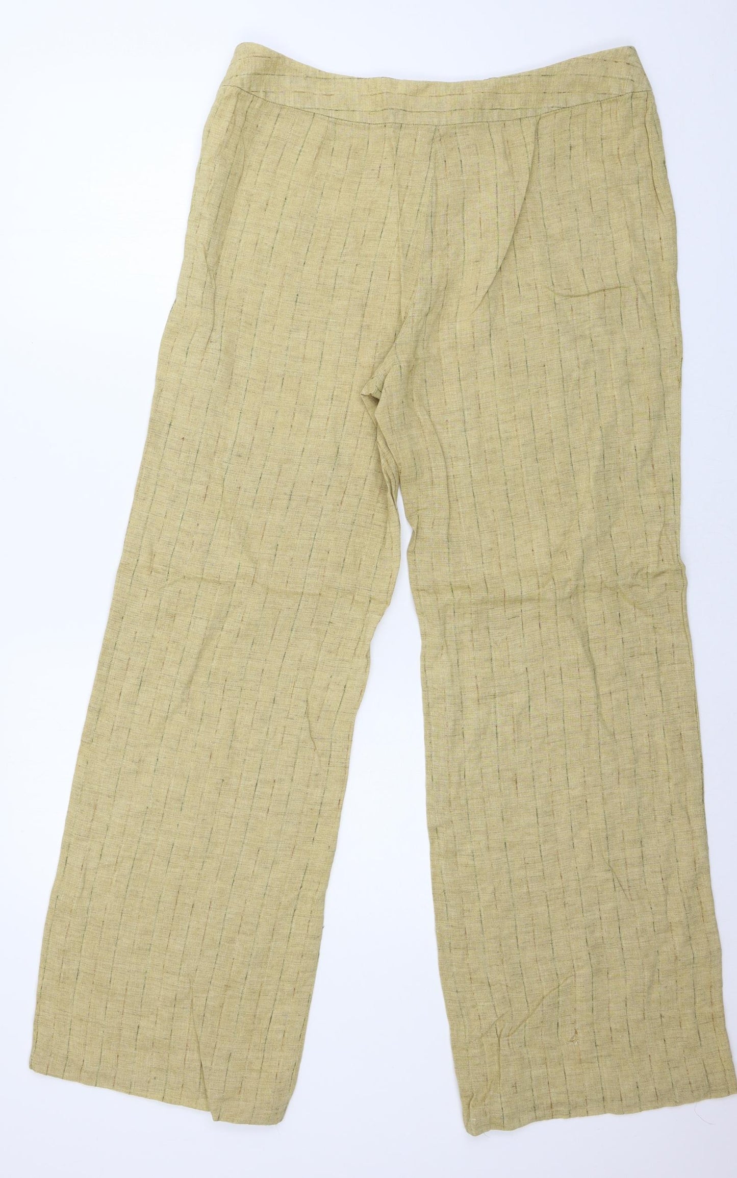 Phase Eight Womens Beige Striped  Trousers  Size 16 L31 in
