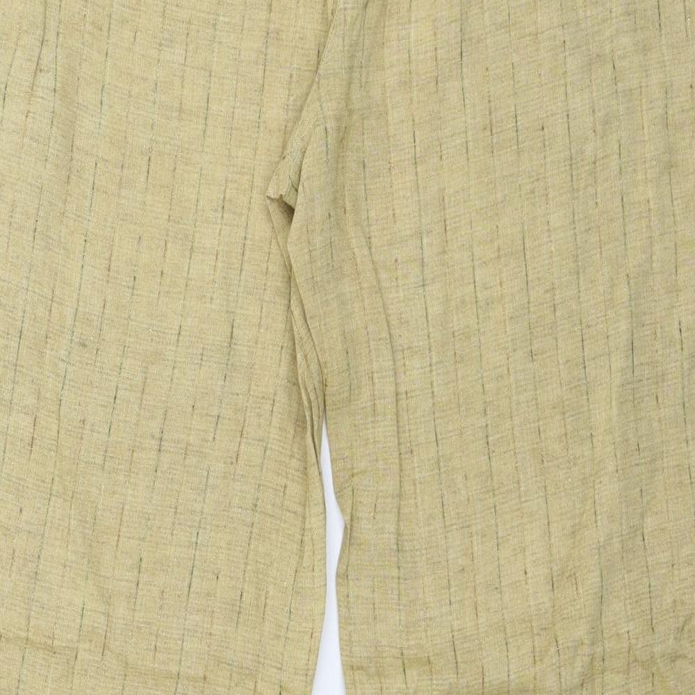 Phase Eight Womens Beige Striped  Trousers  Size 16 L31 in