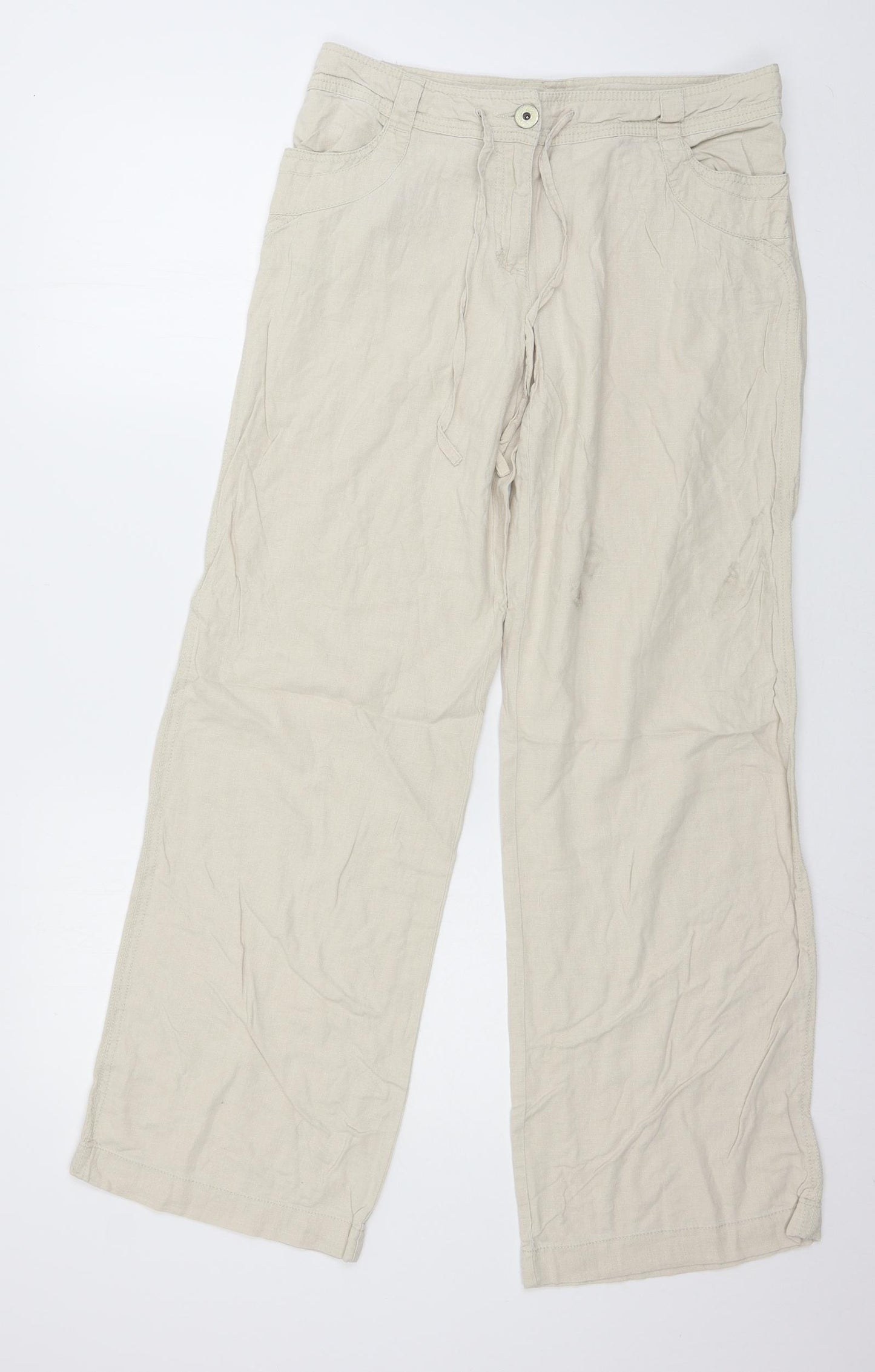 NEXT Womens Beige   Trousers  Size 12 L30 in