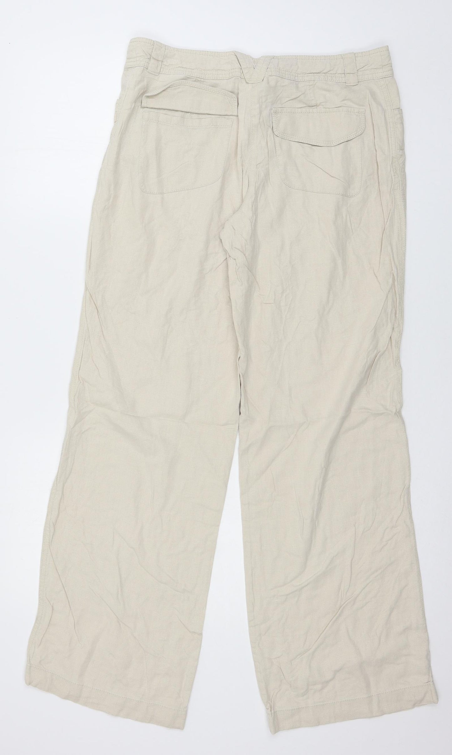NEXT Womens Beige   Trousers  Size 12 L30 in