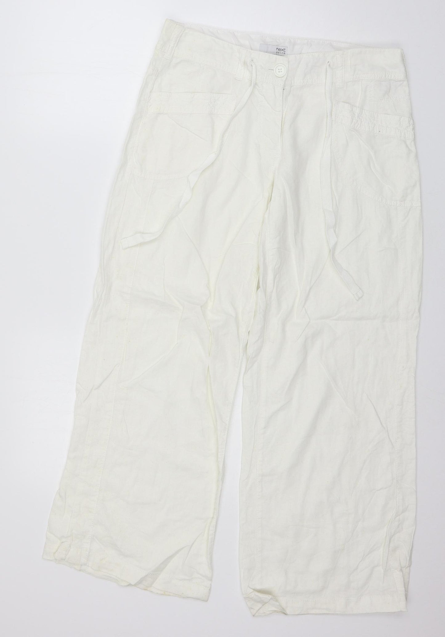 NEXT Womens White   Trousers  Size 12 L27 in