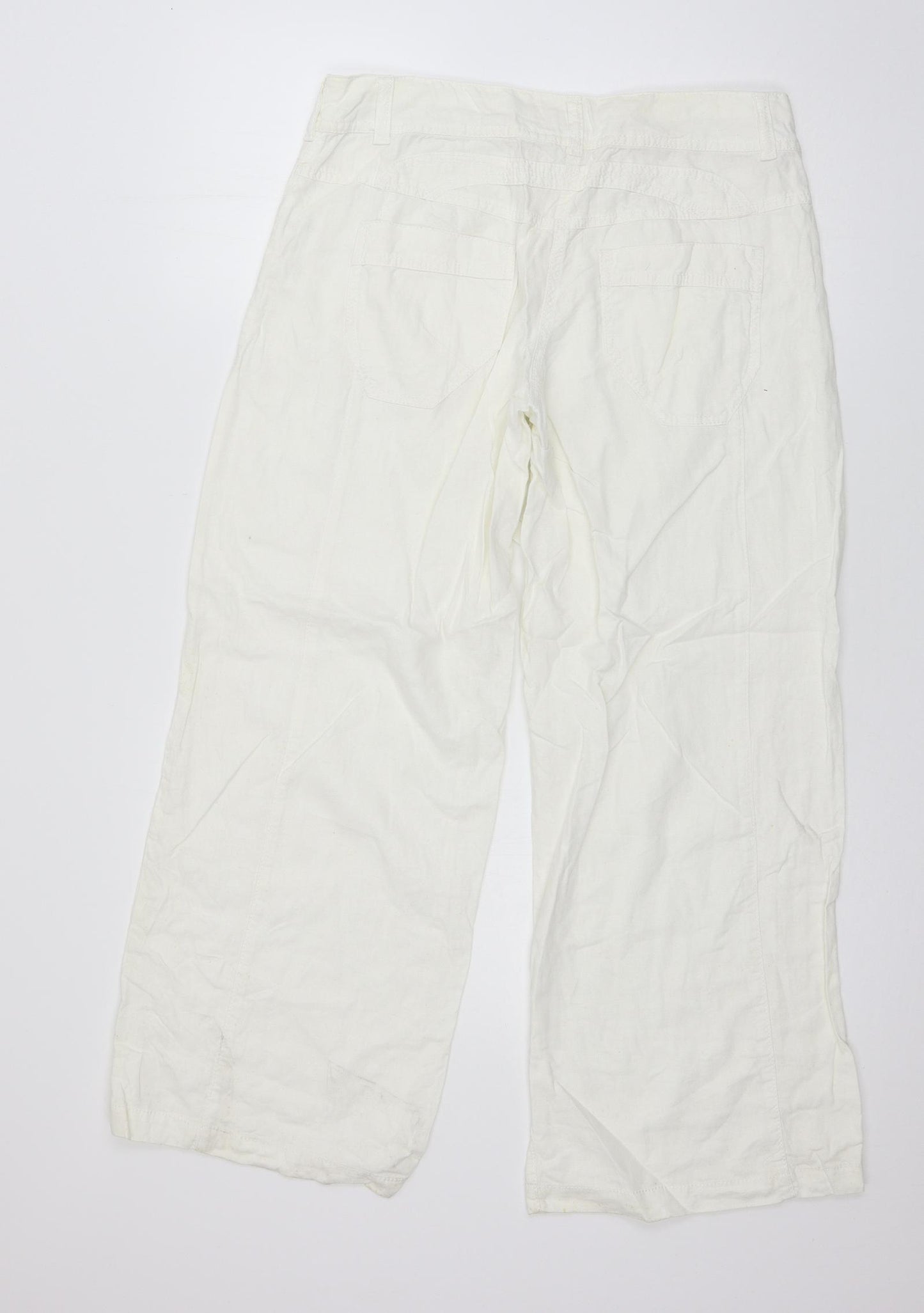 NEXT Womens White   Trousers  Size 12 L27 in