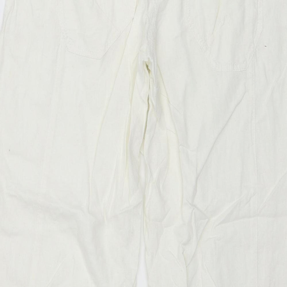 NEXT Womens White   Trousers  Size 12 L27 in