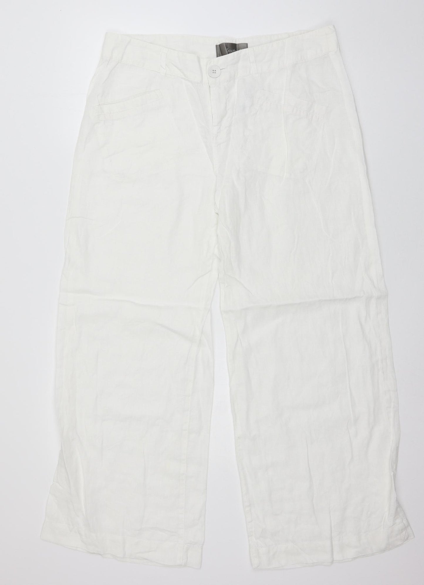South Womens White   Trousers  Size 16 L29 in