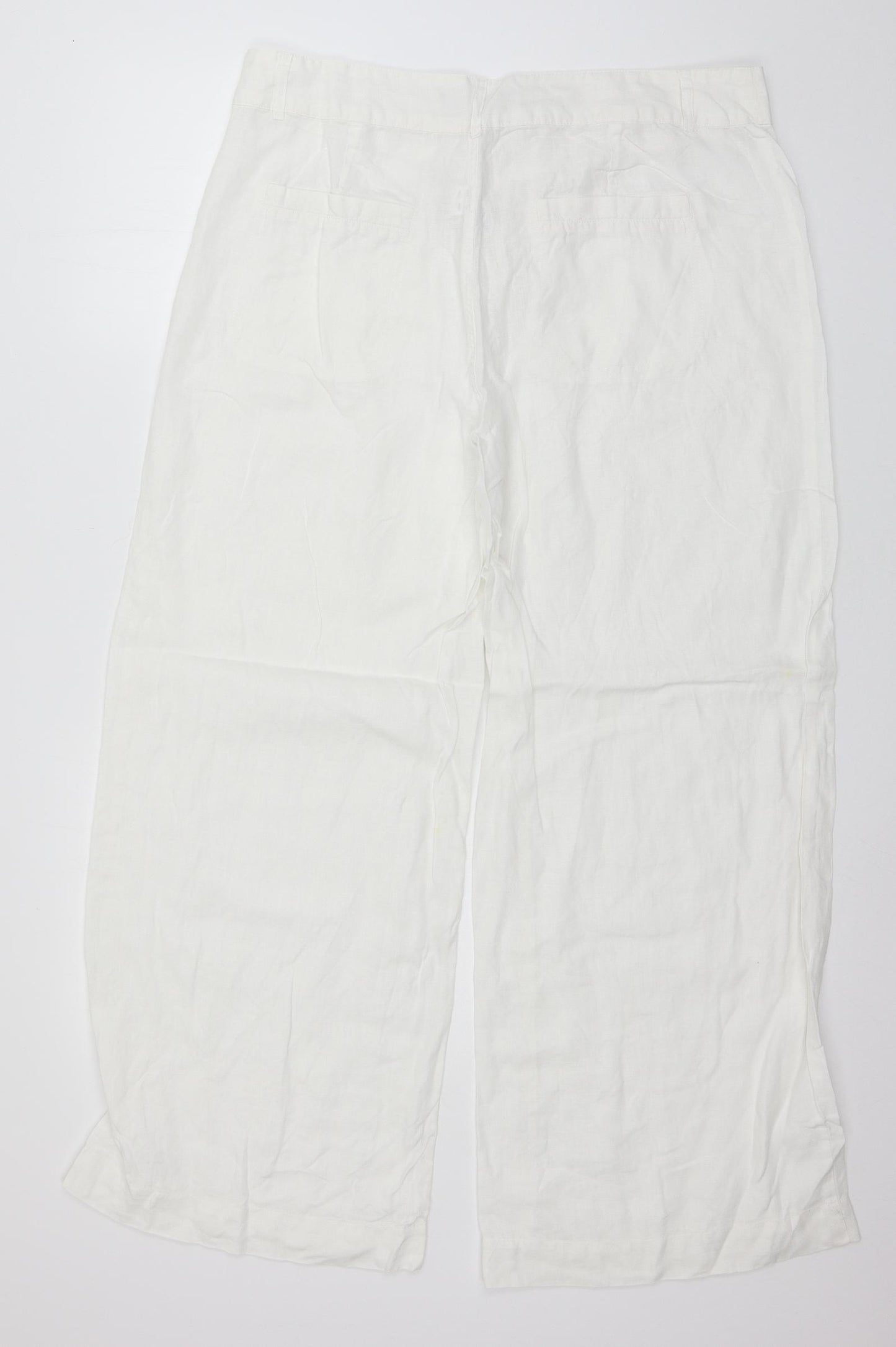 South Womens White   Trousers  Size 16 L29 in