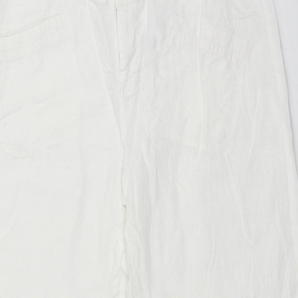 South Womens White   Trousers  Size 16 L29 in