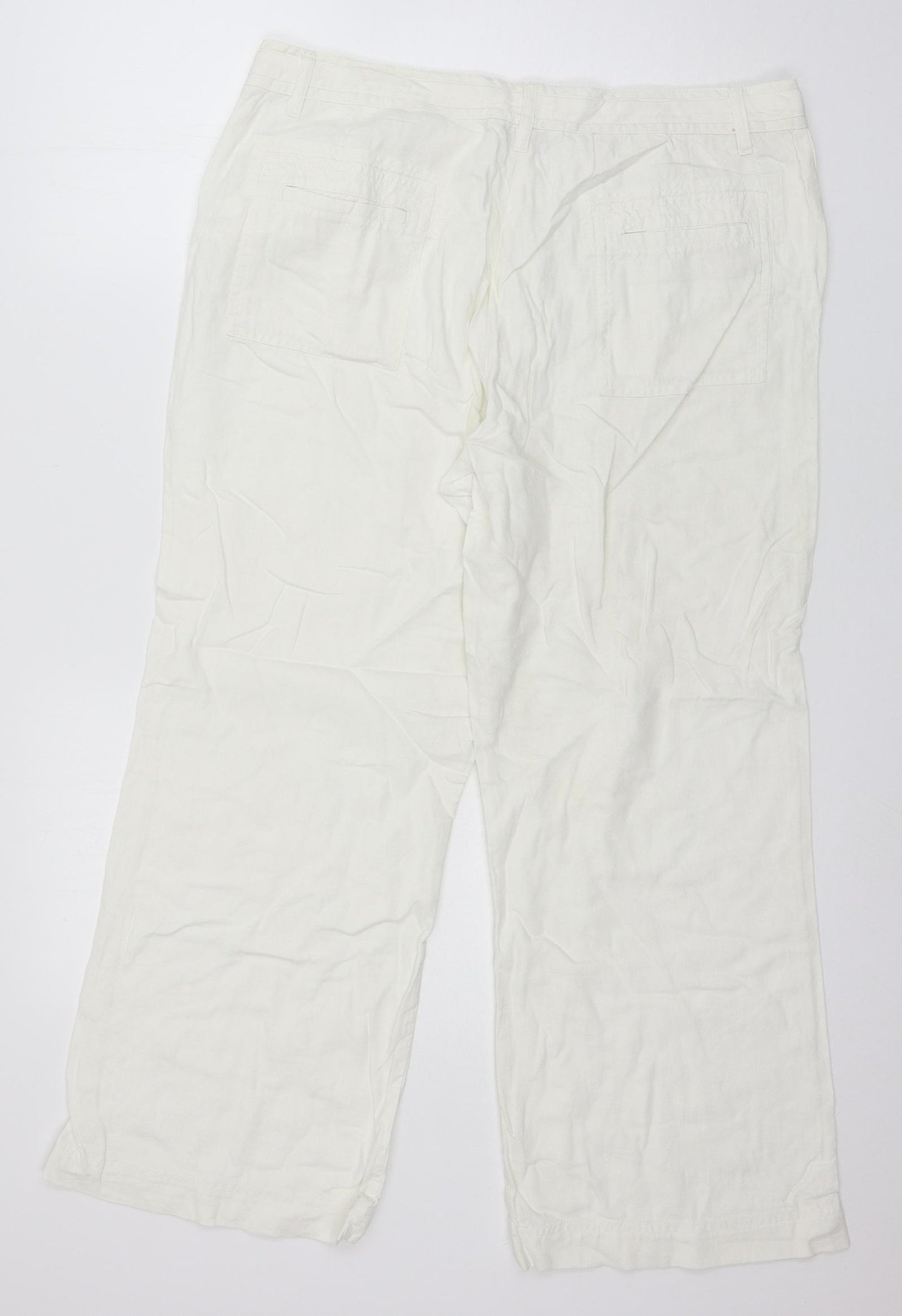 Papaya Womens White   Trousers  Size 16 L26 in
