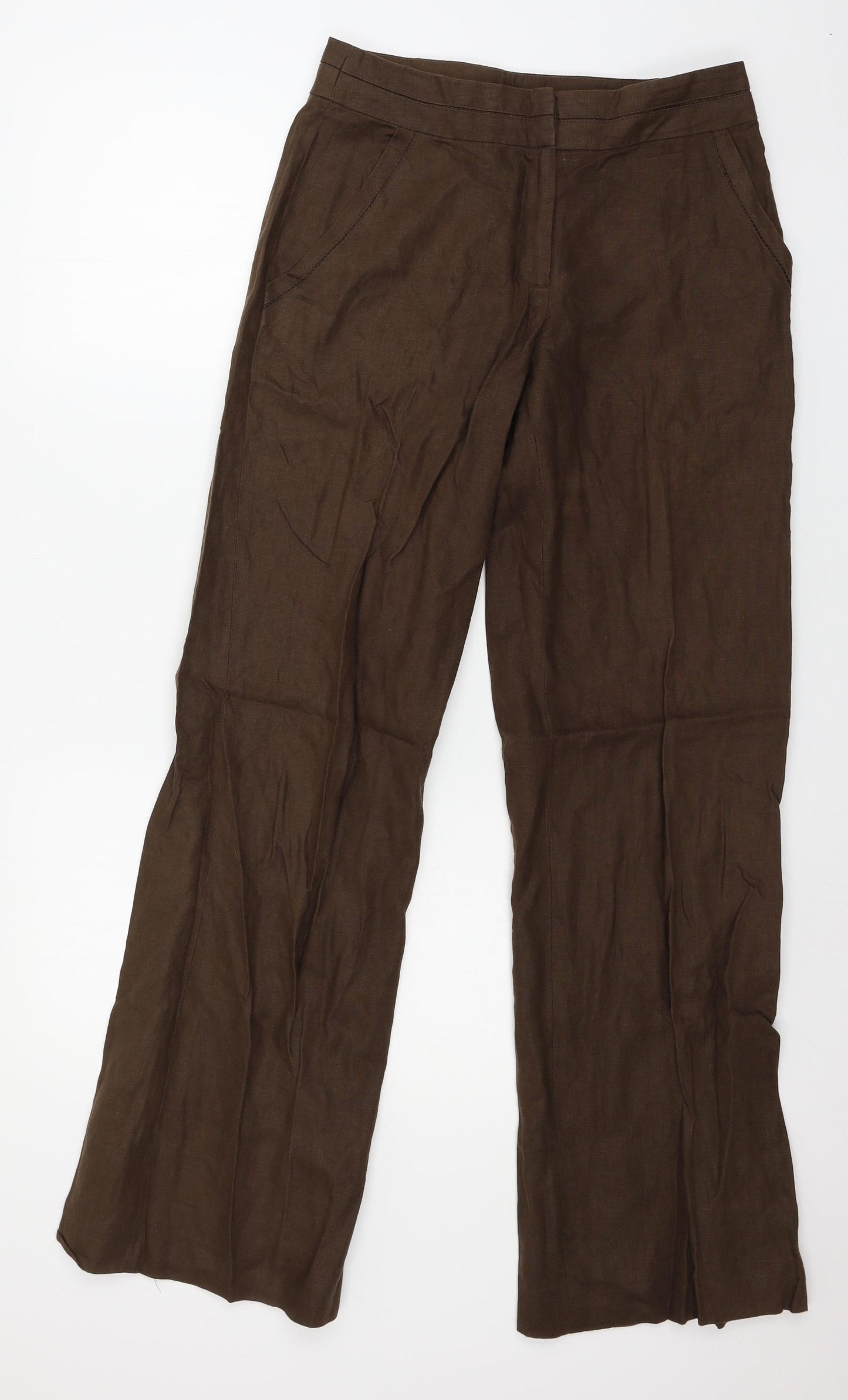 Coast Womens Brown   Trousers  Size 8 L31 in