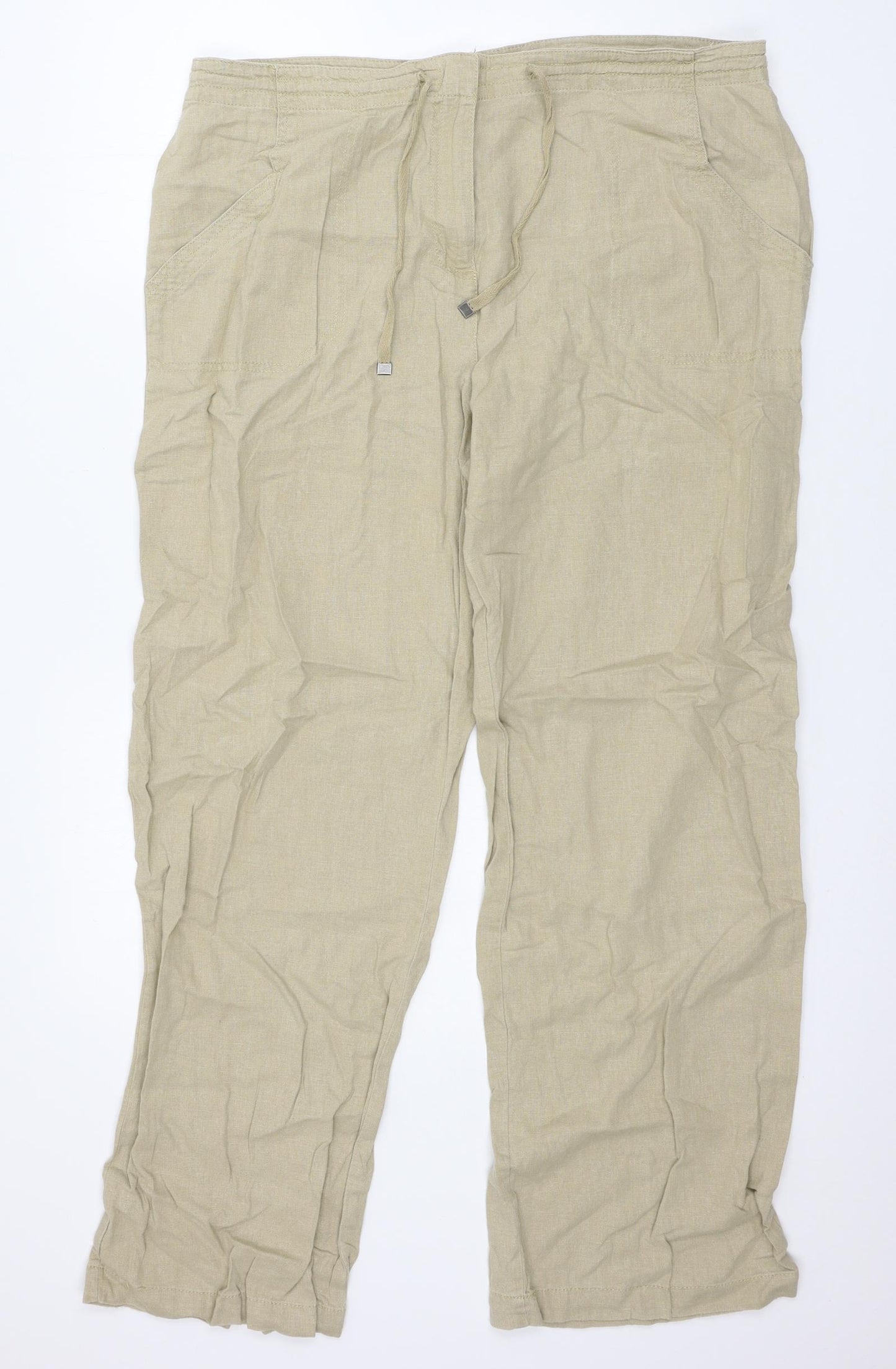 Papaya Womens Beige   Trousers  Size 16 L29 in