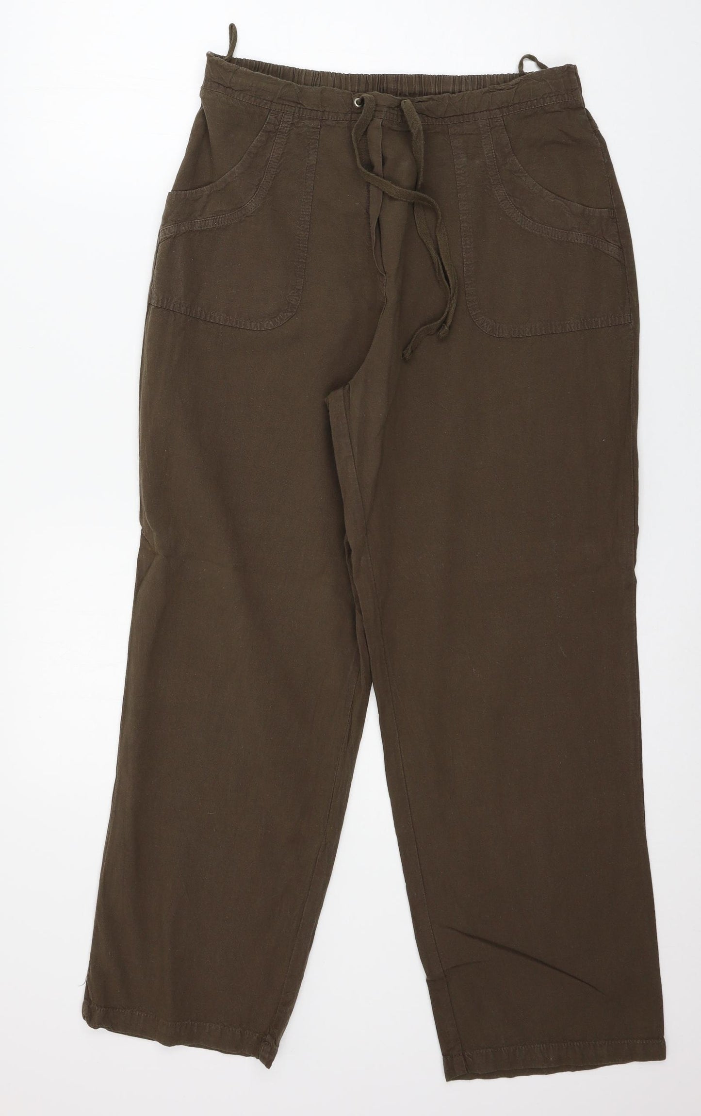 Editions Womens Brown   Trousers  Size 14 L26 in