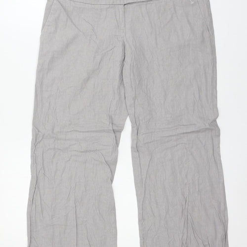 New Look Womens Grey   Trousers  Size 12 L27 in