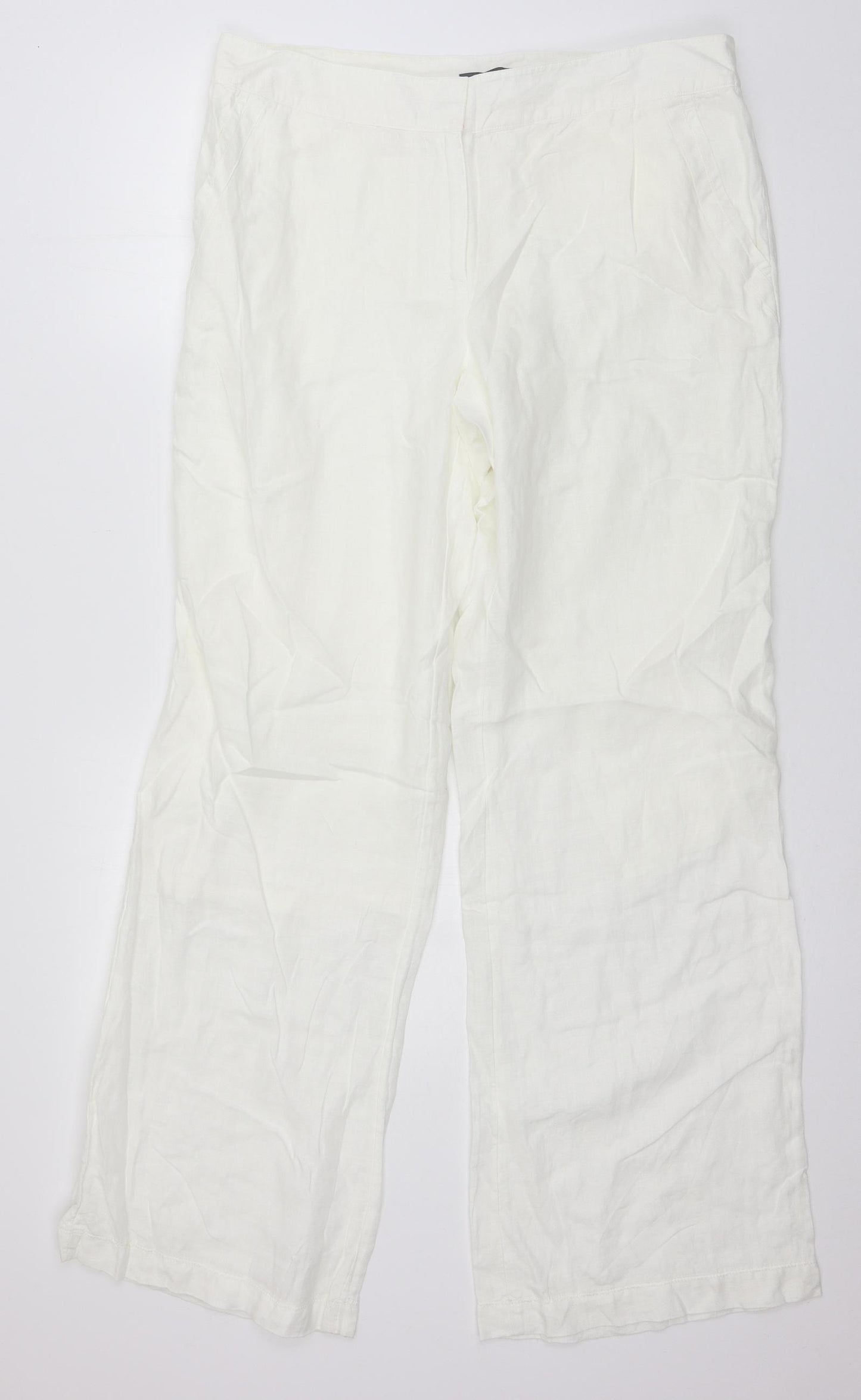 Liz Claiborne Womens Ivory   Trousers  Size 16 L33 in