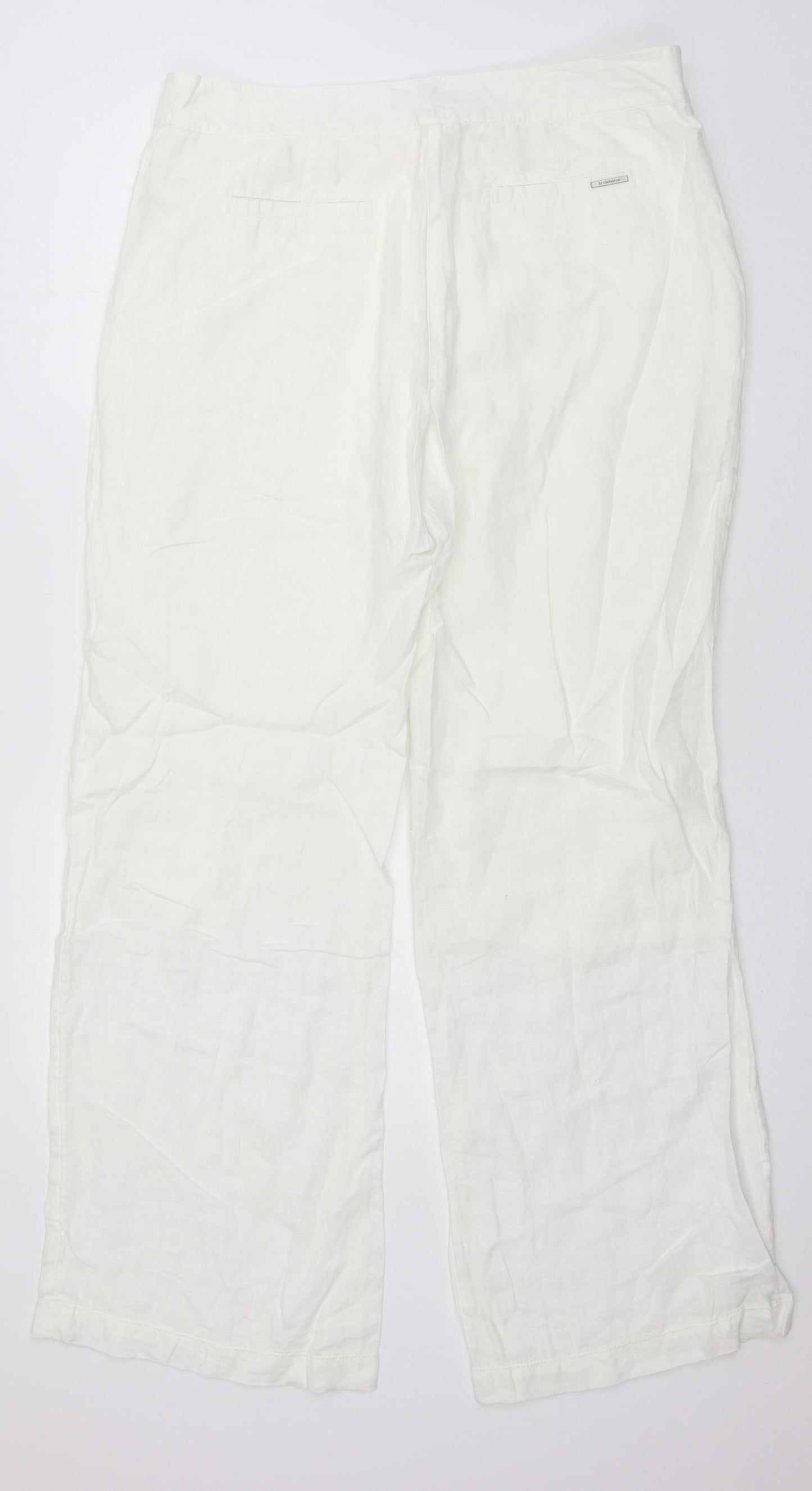 Liz Claiborne Womens Ivory   Trousers  Size 16 L33 in