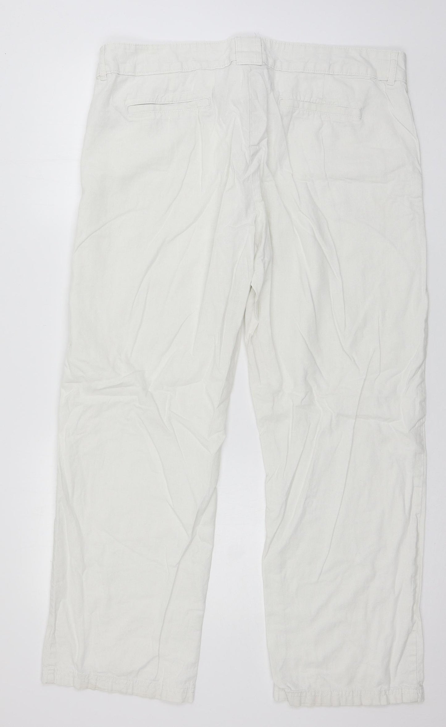 F&F Womens White   Trousers  Size 18 L29 in