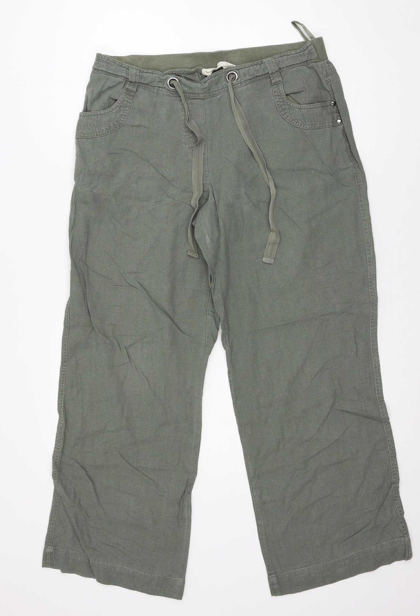 BHS Womens Green   Trousers  Size 14 L27 in