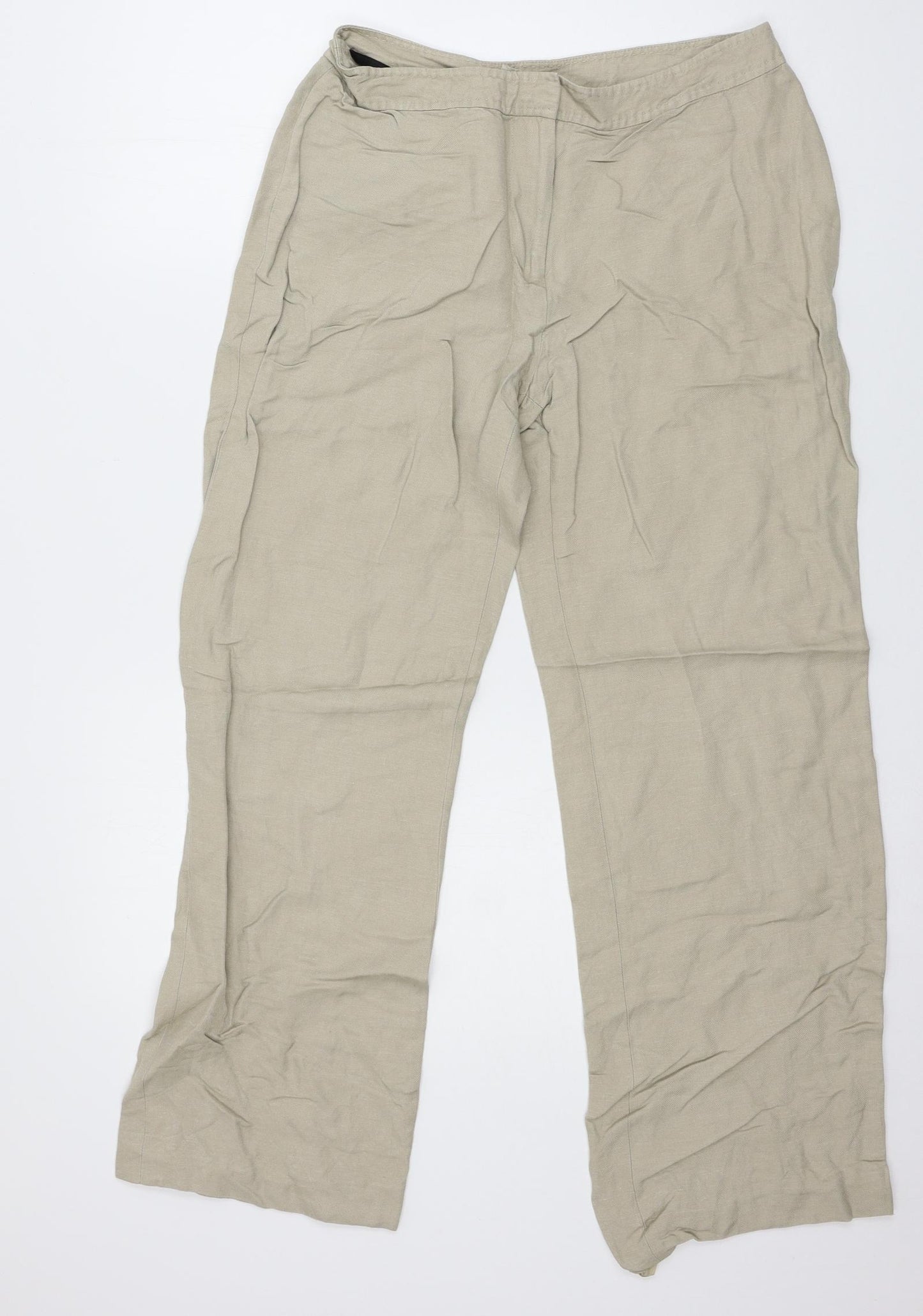 Jaeger Womens Beige   Trousers  Size 10 L27 in
