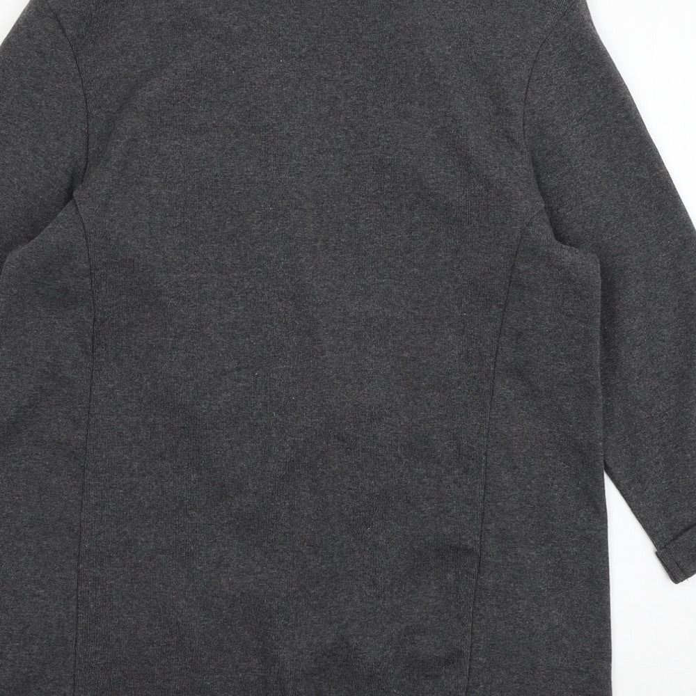 Cotton Traders Womens Grey  Jersey Jacket Blazer Size 12