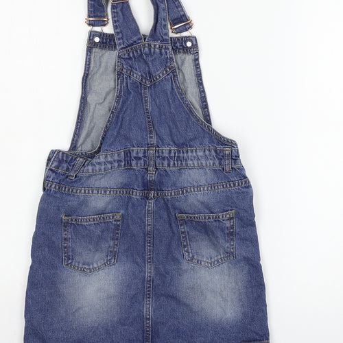 Denim & Co. Girls Blue  Denim Pinafore/Dungaree Dress  Size 11-12 Years