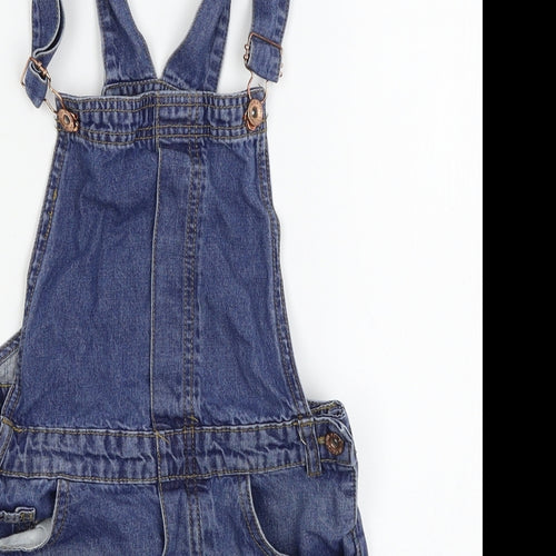 Denim & Co. Girls Blue  Denim Pinafore/Dungaree Dress  Size 11-12 Years