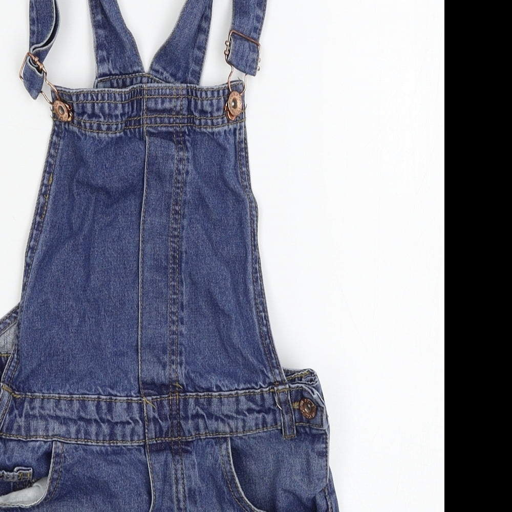 Denim & Co. Girls Blue  Denim Pinafore/Dungaree Dress  Size 11-12 Years