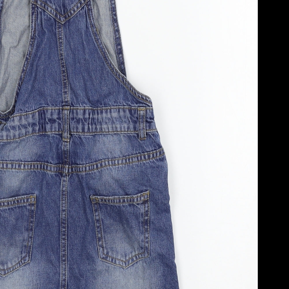 Denim & Co. Girls Blue  Denim Pinafore/Dungaree Dress  Size 11-12 Years