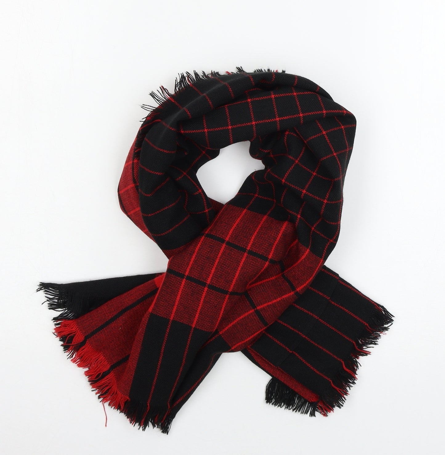 Preworn Womens Black Check   Scarf