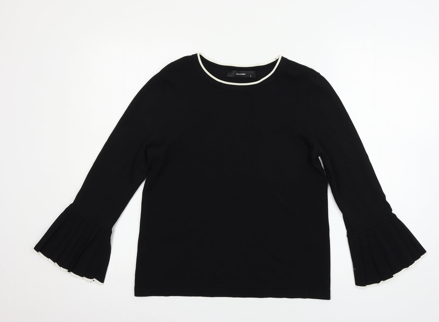 Hallhuber Womens Black  Knit Pullover Jumper Size M
