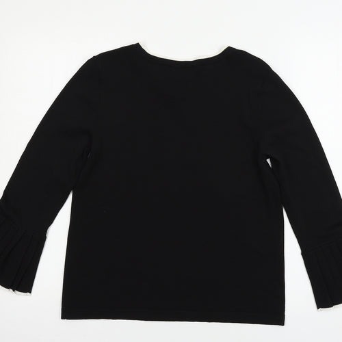Hallhuber Womens Black  Knit Pullover Jumper Size M