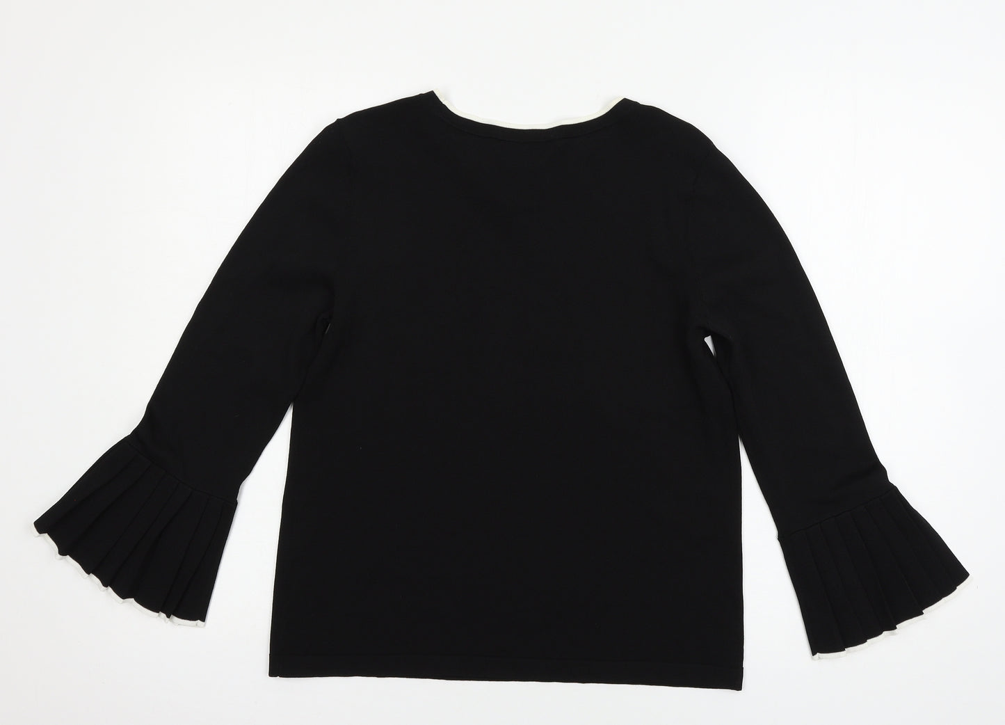 Hallhuber Womens Black  Knit Pullover Jumper Size M