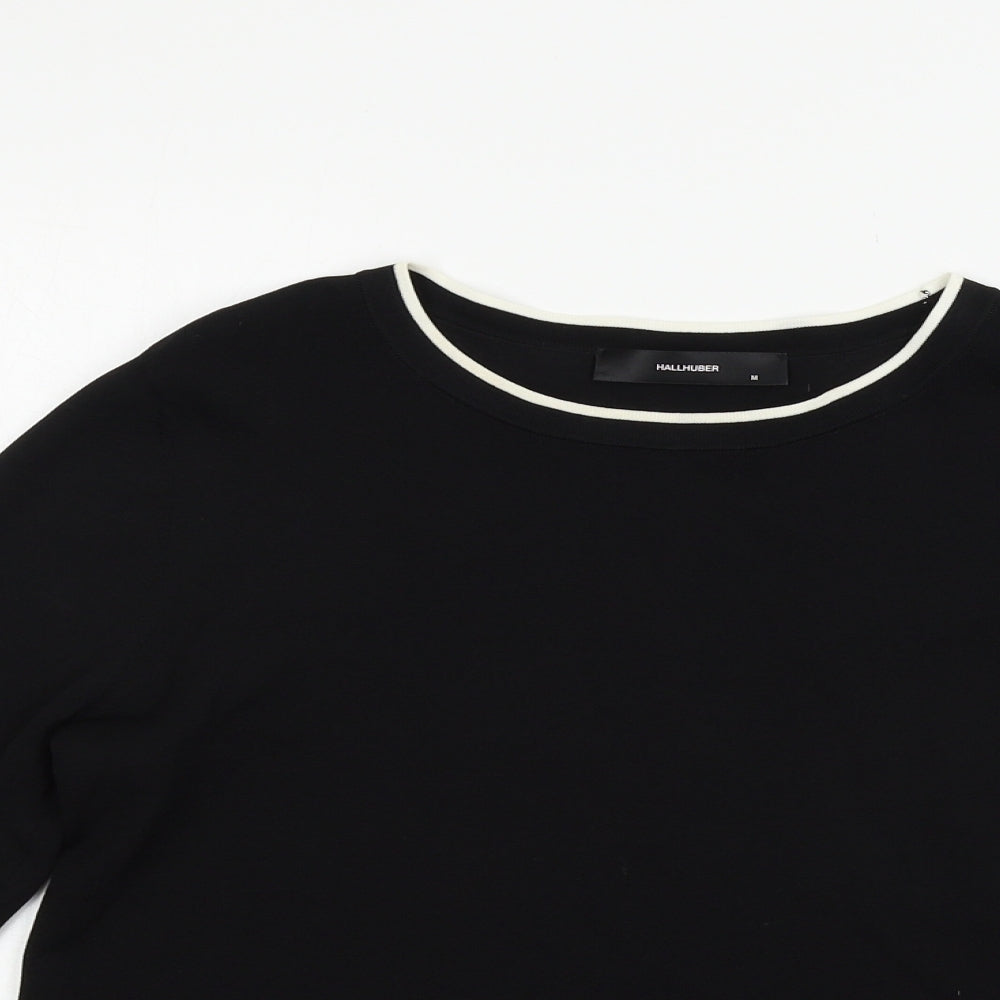 Hallhuber Womens Black  Knit Pullover Jumper Size M
