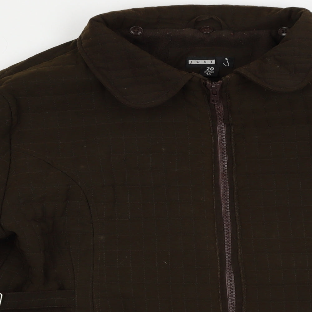 Just J Womens Brown   Jacket  Size 20